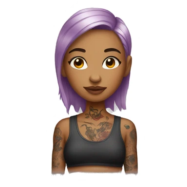 Girl with tattoos  sticker