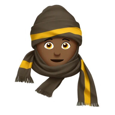 Scarf over head football fun sticker