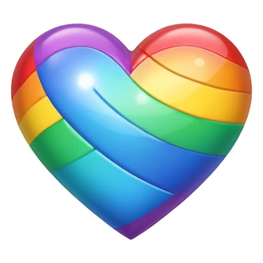 A rainbow heart emoji sticker