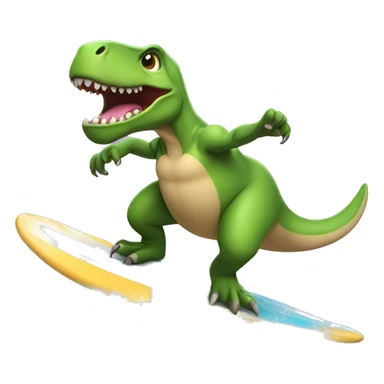 trex surfing with a tutu sticker