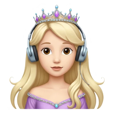 Headphones princess sticker