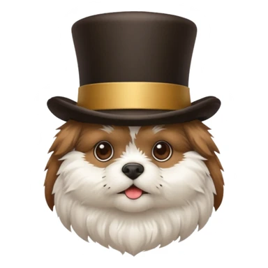 Shitzu with top hat sticker