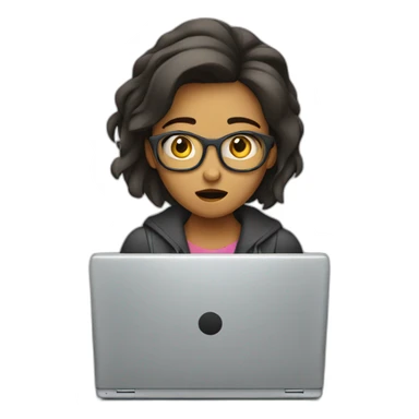 Confused laptop woman sticker