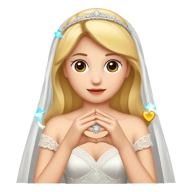 bride with wedding ring sticker