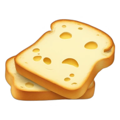 Toast mit vielen Scheiben Käse sticker