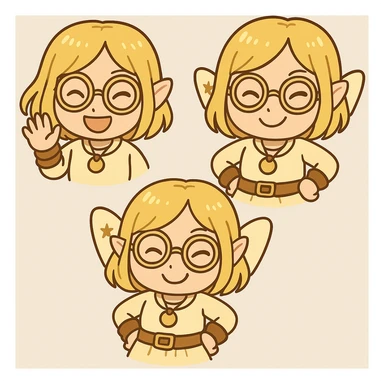 Change the facial expression to a playful wink, keeping the same style and pose as the original image. sticker