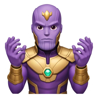 Thanos with Infinity Gauntlet as Squid Game contestant sticker