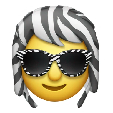 sunglasses zebra sticker