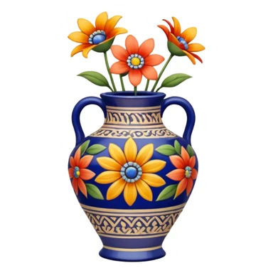 vase and one flower outside sticker