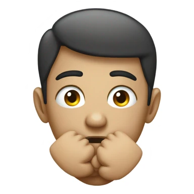 Praying with fist and nose  sticker