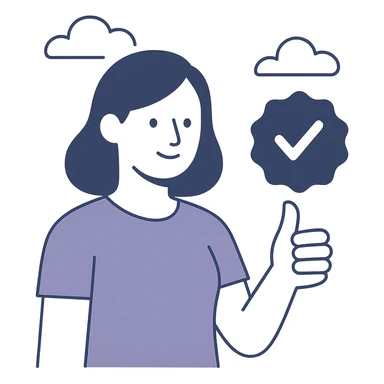 facebook verified badge, blue checkmark in a circle, flat modern style sticker