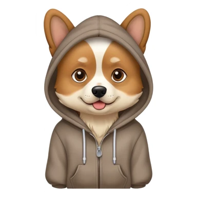 Dog with hoodie sticker
