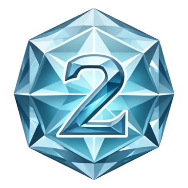 The official "2" from the Smite 2 logo but in a "Diamond" texture. sticker
