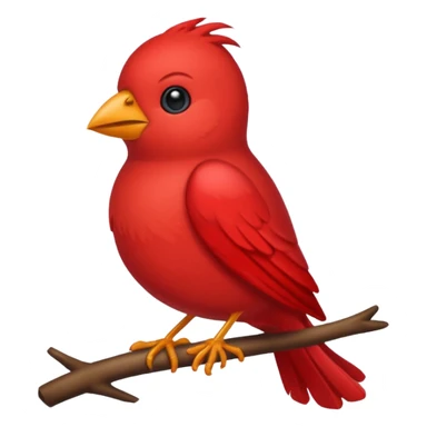 Red bird sticker