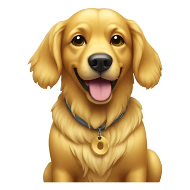 Golden dog on beach sticker