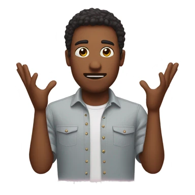 Guy saying I don't know with his hands sticker