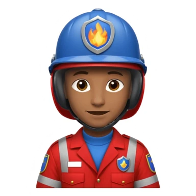 crie um emoji de bombeiro civil  sticker