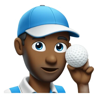 Golfer with blue eyes and gotee  sticker