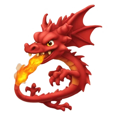 Dragão Vermelho cuspindo fogo  sticker