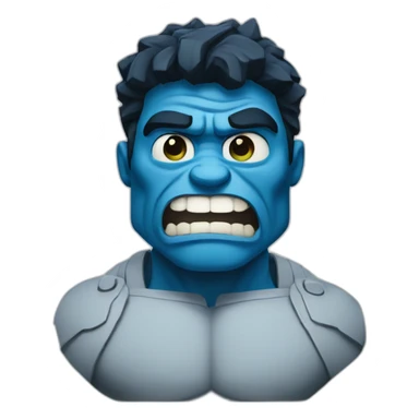 friendly blue hulk sticker