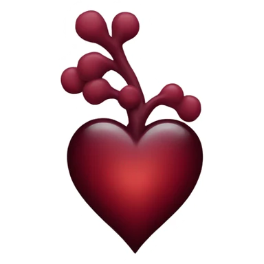 Wine red heart sticker