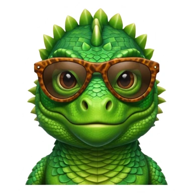 capitalist iguana head with sunglasses sticker