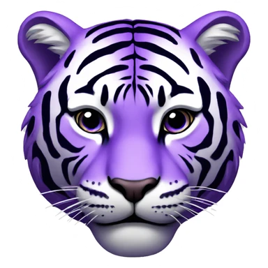 Purple tiger face sticker