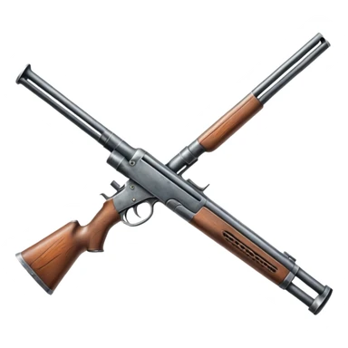 double pipe metal shotgun sticker