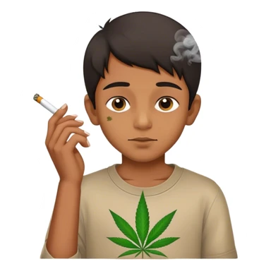 YOUNG INDIAN BOY SMOKING WEED sticker