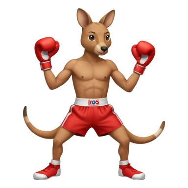 Kangaroo boxer sticker