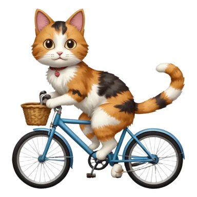 Eine Katze auf einem Fahrrad sticker