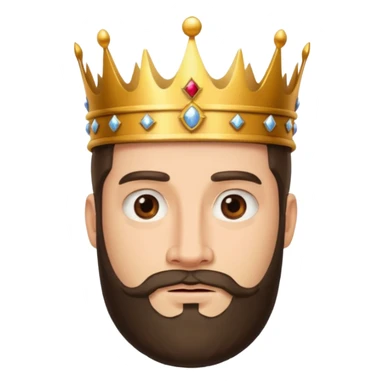 King with crown and beared sticker