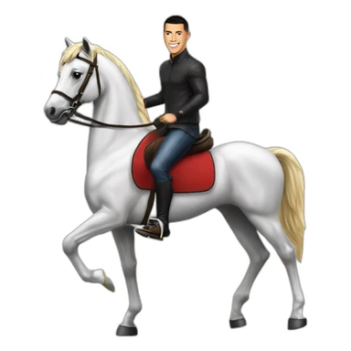 Ronaldo sur un cheval sticker