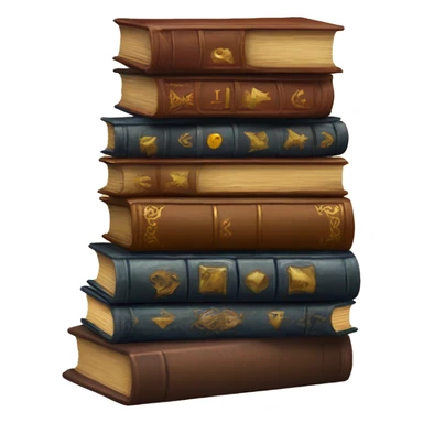 Vintage fantasy Book Stack sticker