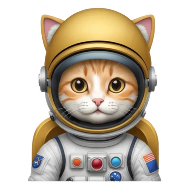 closed Astronaut rides cat sticker