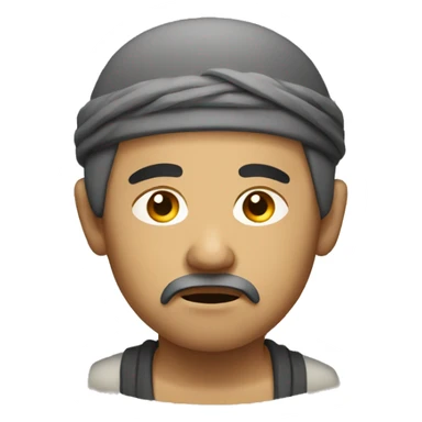 sad ancient asian trader sticker