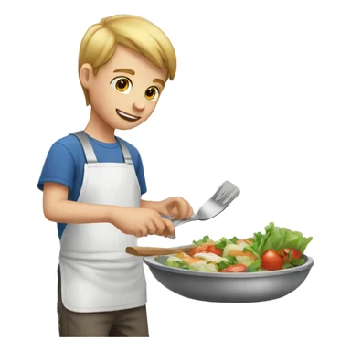 white kid making lunch sticker