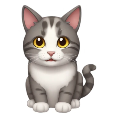 cat anime style sticker