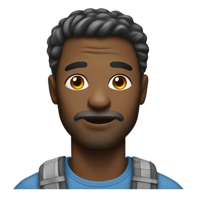 Portrait of a disabled man sticker