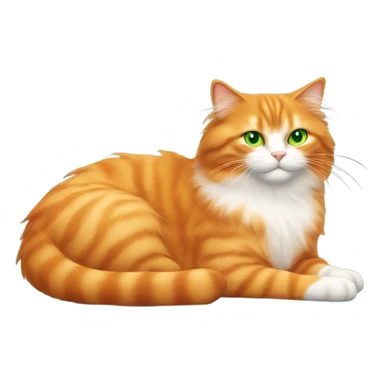 Fluffy orange cat sticker