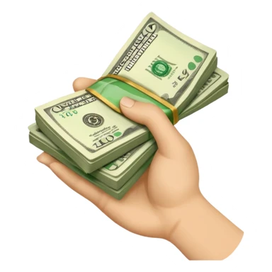 billetes en mano sticker