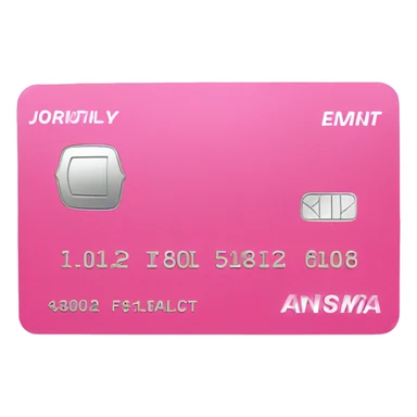 Pink debit card  sticker
