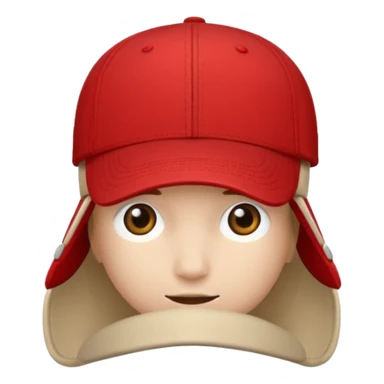Solid Red baseball cap sticker