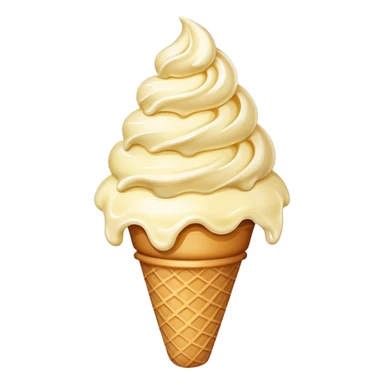 Vanilla ice cream cone  sticker