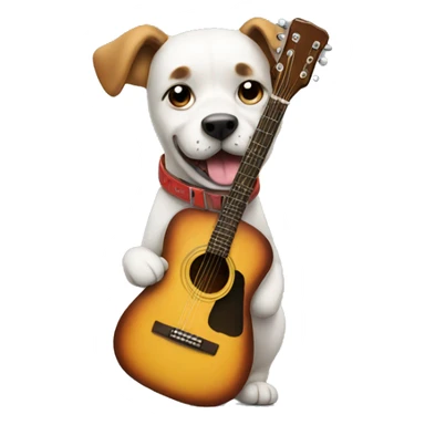 Dog with a guitar  sticker