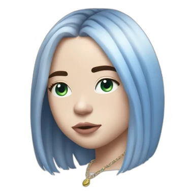 Billie eilish chanteuse 2018 cheveux bleus sticker