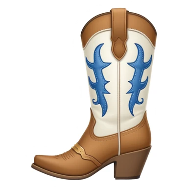 Cowgirl white boot outline sticker