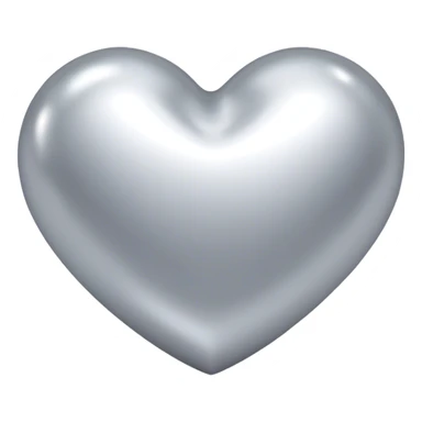Silver Metalic y2k heart sticker