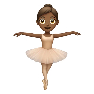 Brown ballerina sticker