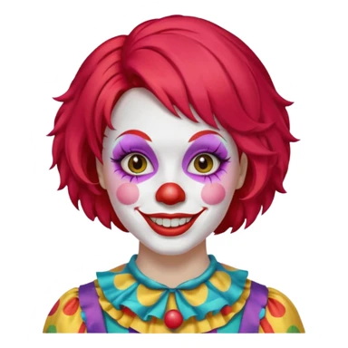 Clown woman sticker